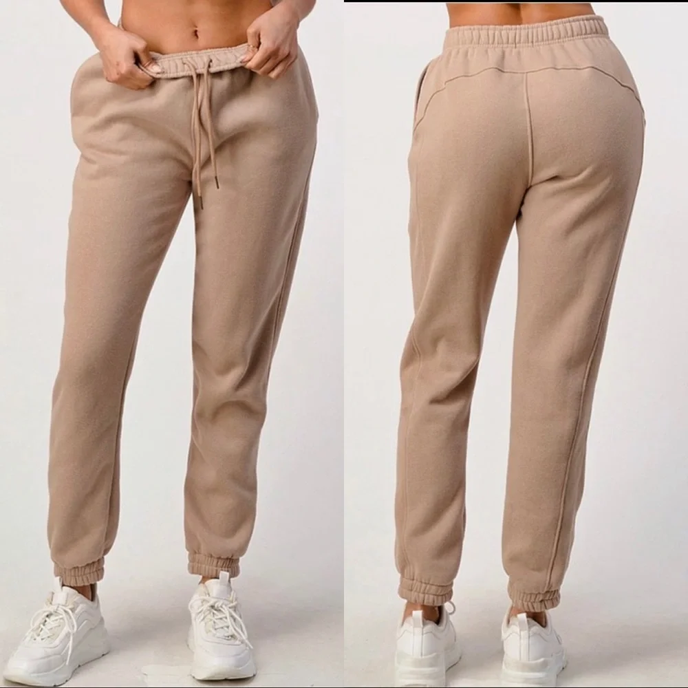 NWT Fashion Fleece jogger Sweatpants OFF WHITE - XS M L XL - Picture 3 of 4